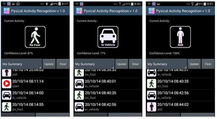 Android Physical Activity Recognition 어플리케이션