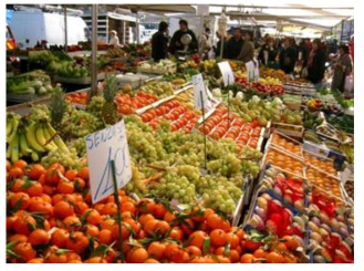 Agricultural products to consumers in markets