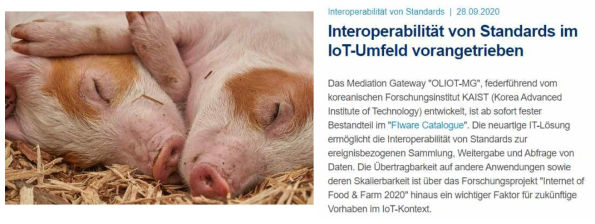 돼지 사육에 Oliot-MG 실사용 사례 출처 : https://magazin.gs1-germany.de/maerkte/interoperabilitaet-von-standards-im-iot-umfeld-vorangetrieben/