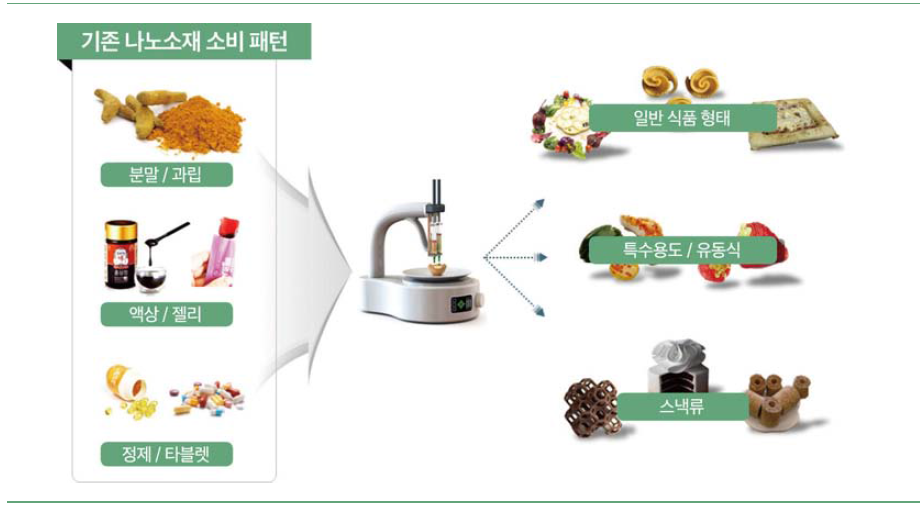 3D 프린팅을 이용한 식품 나노 소재의 소비 패턴 다양화 방안