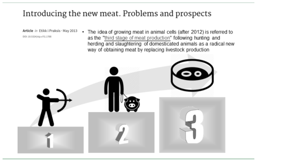 육류생산의 3단계: 사냥, 축산 및 인공육