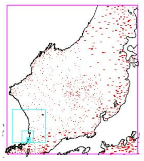 지역별 연안 격자범위 구성