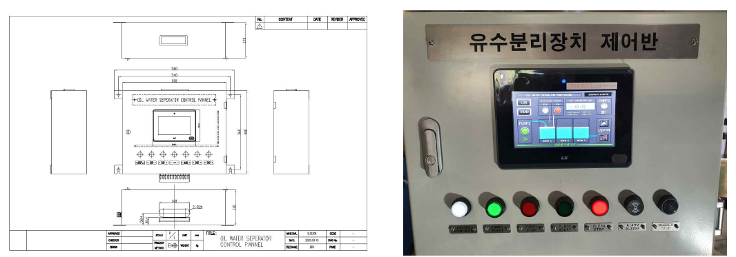 모니터링 판넬 외형도 및 실제모습