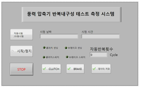 성능시험용 모니터링 시스템 프런트패널