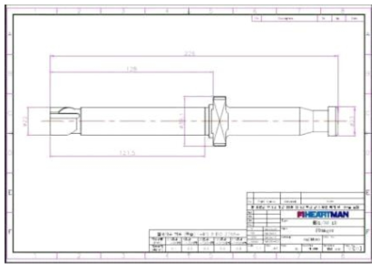 선박용 엔진 부품 중 하나인 연료분사용 Plunger 도면