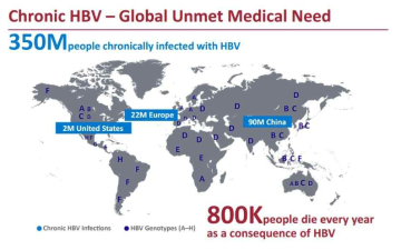 글로벌 HBV 감염 환자 현황 (출처: World Health Organization, 2017)