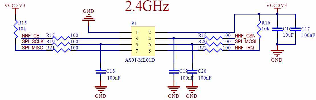 수전기 2.4GHz 통신부 회로도