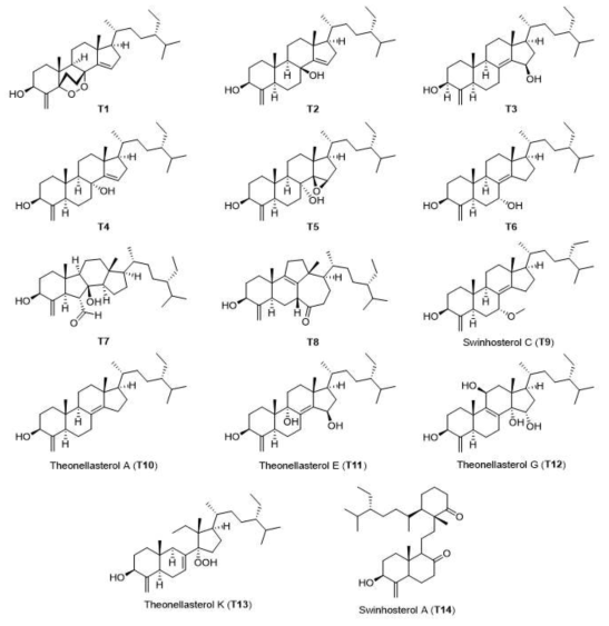 T. swinhoei로부터 분리된 steroid 계열 화합물