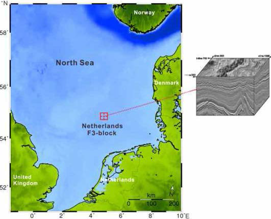 북해에 위치한 네덜란드 F3-block과 3-D 탄성파 큐브