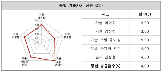 자사보유기술 가치 평가결과(마이윌 社)