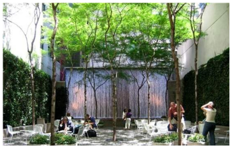 Paley park 폭포 (출처: soundscape design)