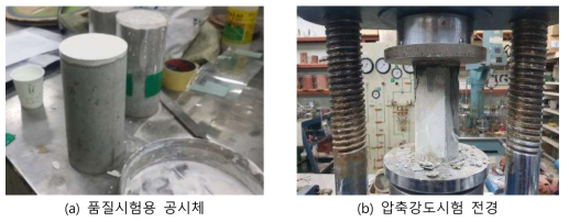 그라우트 시험체의 압축강도 시험(KS L ISO 679)