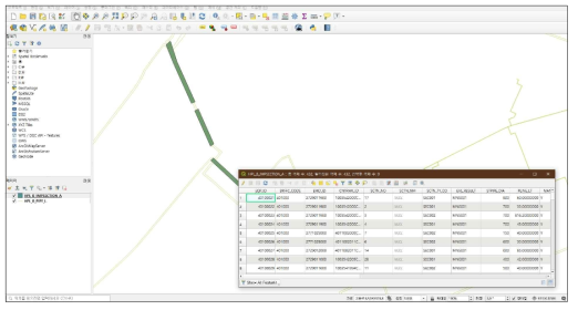 GIS기반 중점관리구간 위치정보 및 속성정보