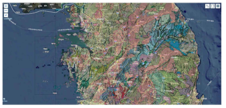 지질정보서비스시스템의 지질주제도