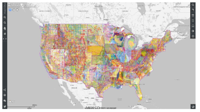 USGS에서 제공되고 있는 미국 지질도