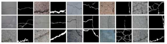 Crack Segmentation Dataset 예시