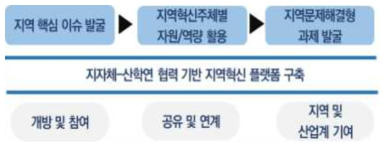 센터 중심 지역혁신 플랫폼 구축 개념도