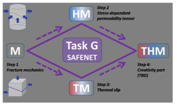열-역학적-수리학적 암석의 거동 평가의 개념도 (DECOVALEX2023, Task G, https://decovalex.org/)