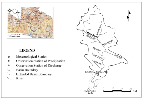 Nam Sane 강 유역도(UNESCO-IHP, 2004b)
