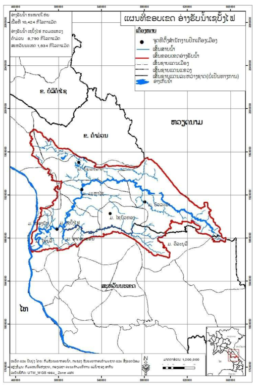 Mekong 합류점 기준 Se Bangfai 강 유역도(DWR-MONRE, 2020d)