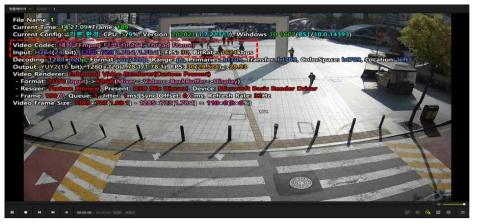 CCTV 카메라 영상 압축 코덱, 화질, fps 확인