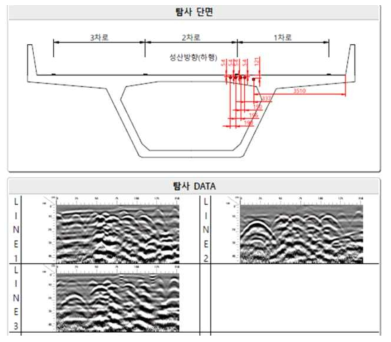 GPR 탐사 결과