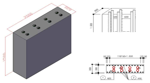 2열 덕트 시험체 형상