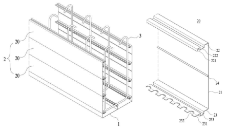 “측판 분할형 선조립 경량 거푸집(2011)” 특허 대표도