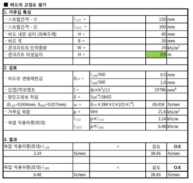 영구 거푸집의 비드부분 고정도 평가(600 × 900)