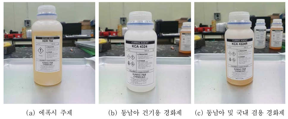 변성 고분자 에폭시 접착제 주제 및 경화제