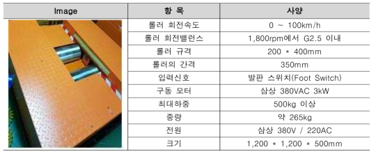 속도계 시험기 주요 사양