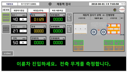 화면: 뒷바퀴 고정장치 닫기