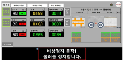 화면: 비상정지확인