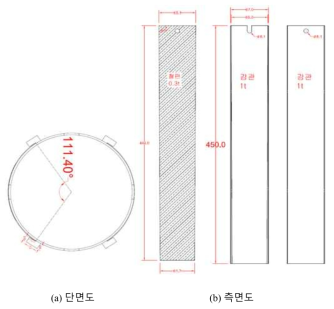 빗장형 말뚝 모델 도면