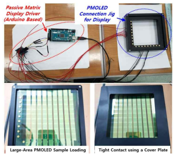 PMOLED 디스플레이 구동 지그 제작 및 OLED 사이니지 구동 시도