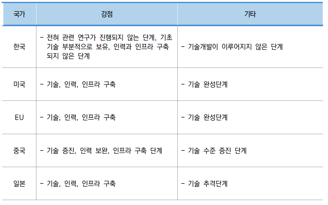 소분류B13 주요국 강점 및 기타 동향