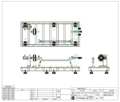 부품도 – REWINDER FRAME ASSY