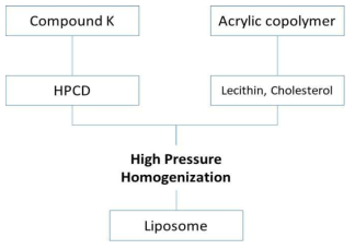 CK 포접체 함유 Liposome의 기본 제조공정