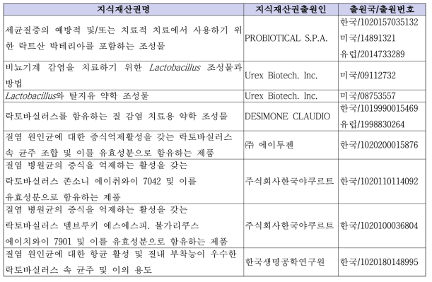 국내외 관련 지식 재산권 현황