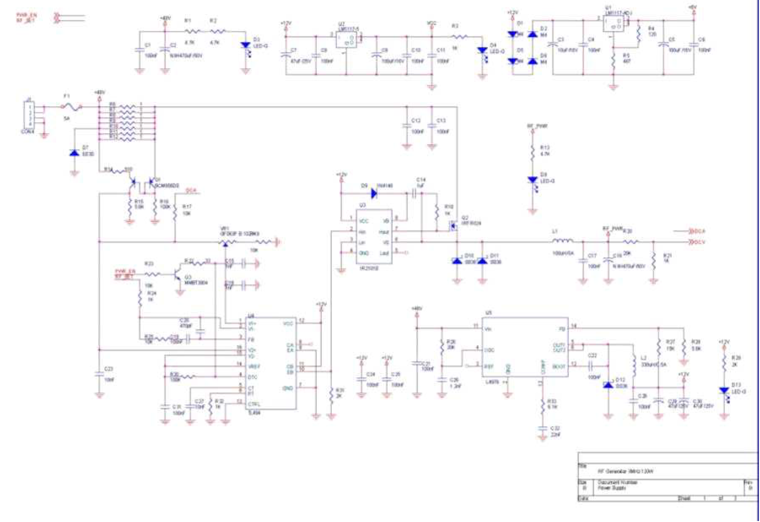 도수치료기 RF Generator 회로도1