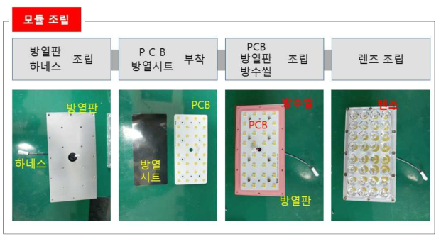 투광등 모듈 작업 공정