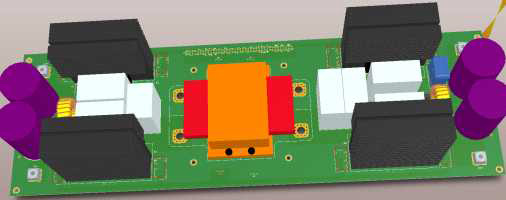 2차년도의 플래너 변압기를 이용한 PCB 3D Model