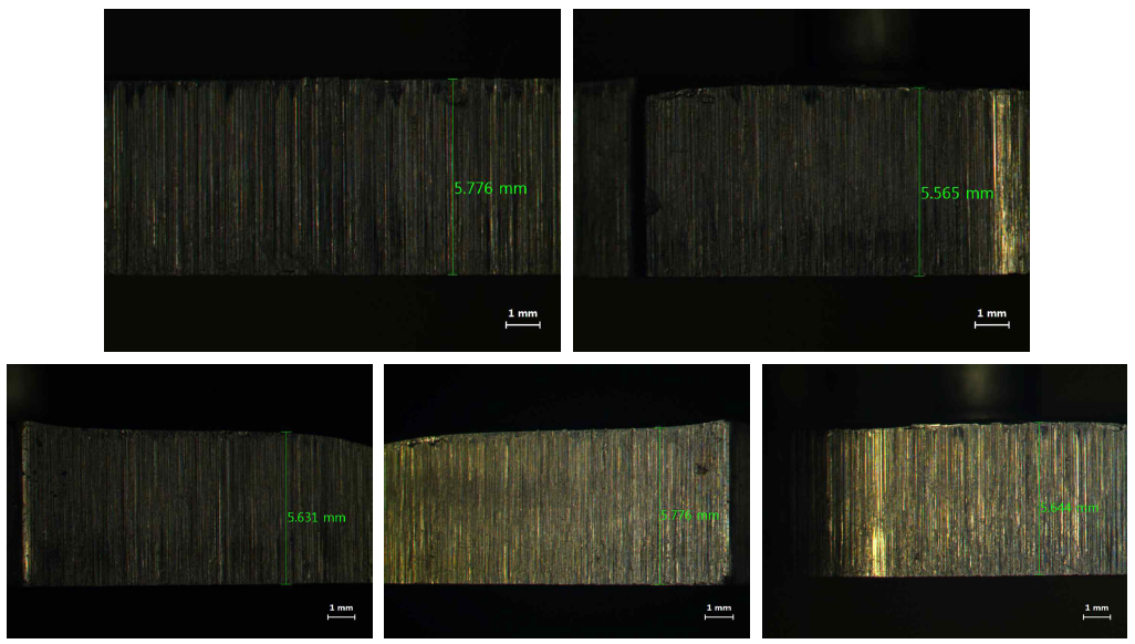 3번 시제품 절단면 관찰 결과