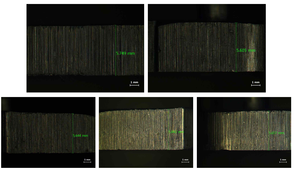 2번 시제품 절단면 관찰 결과