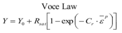 Voce′s law equation