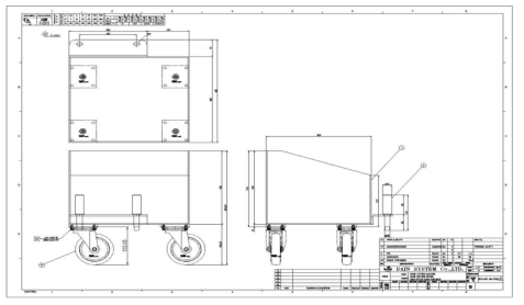 BAND CUTTER SCRAP CONTAINER 2D 도면