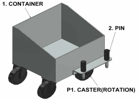 BAND CUTTER SCRAP CONTAINER 3D 도면