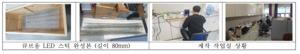 LED 스틱 완성본 및 제작 작업실 상황