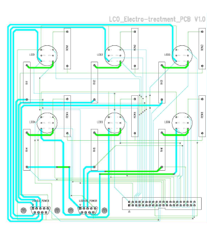 전기처리용 PCB 회로 설계도 그림