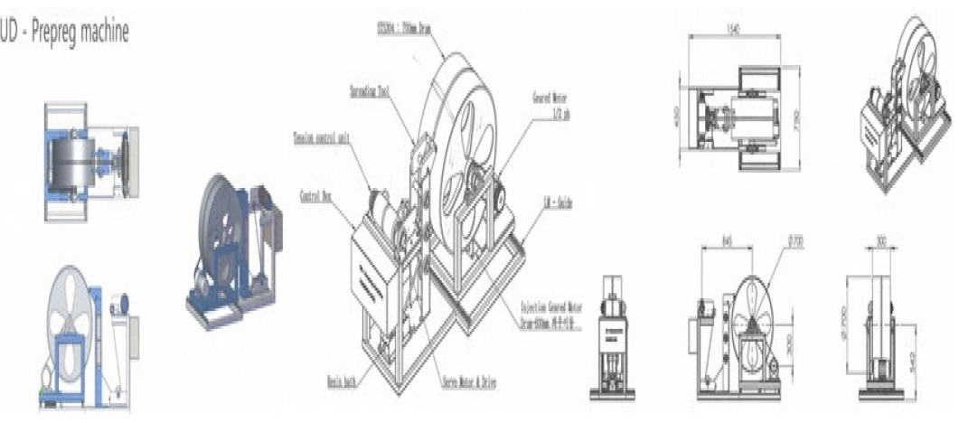 UD-Prepreg Machine의 도면
